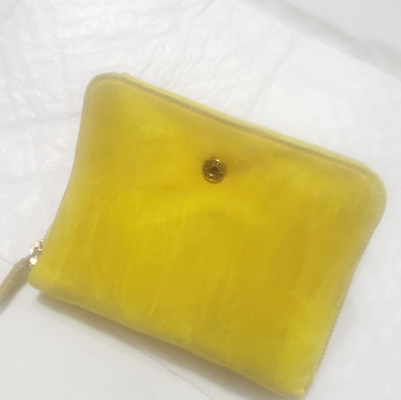 PRADA Vintage YELLOW BIFOLD CANVAS WALLET - Picture 2 of 15